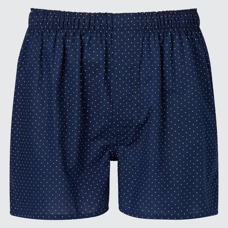 Uniqlo Woven Dotted Print Boxers Men’s Underwear Navy Blue Uniqlo Woven Dotted Print Boxers Men’s Underwear Navy Blue